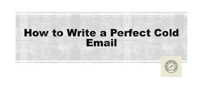 How to Write a Perfect Cold Email